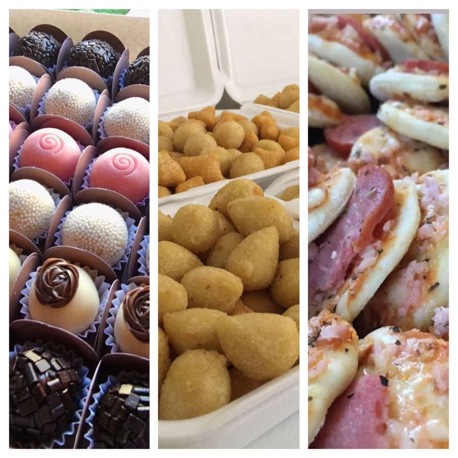 300 Salgados + 50 Mini Pizza + 15 Doces Gourmet