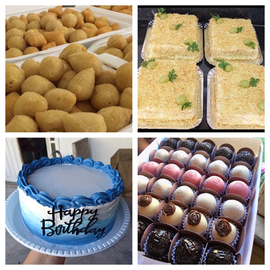 Bolo 1kg + Torta 1kg + 100 Salgados + 15 Doces Gourmet